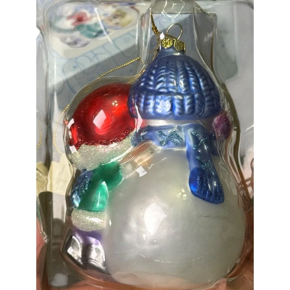 Precious Moments Blown Glass Ornament – Girl With Snowman‎ BRANDNEW!